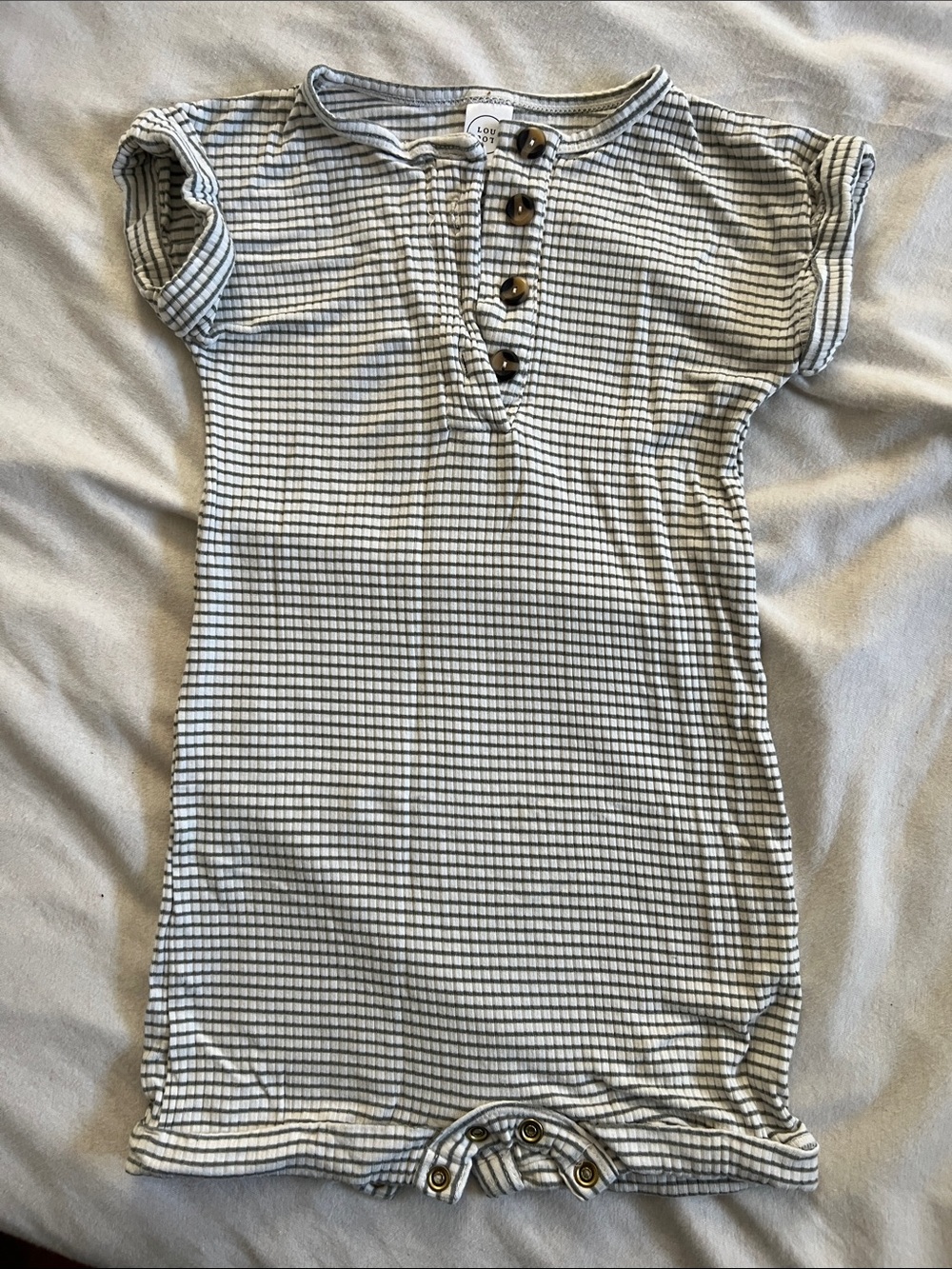 Lou Lou & Co Striped Romper - Green & White